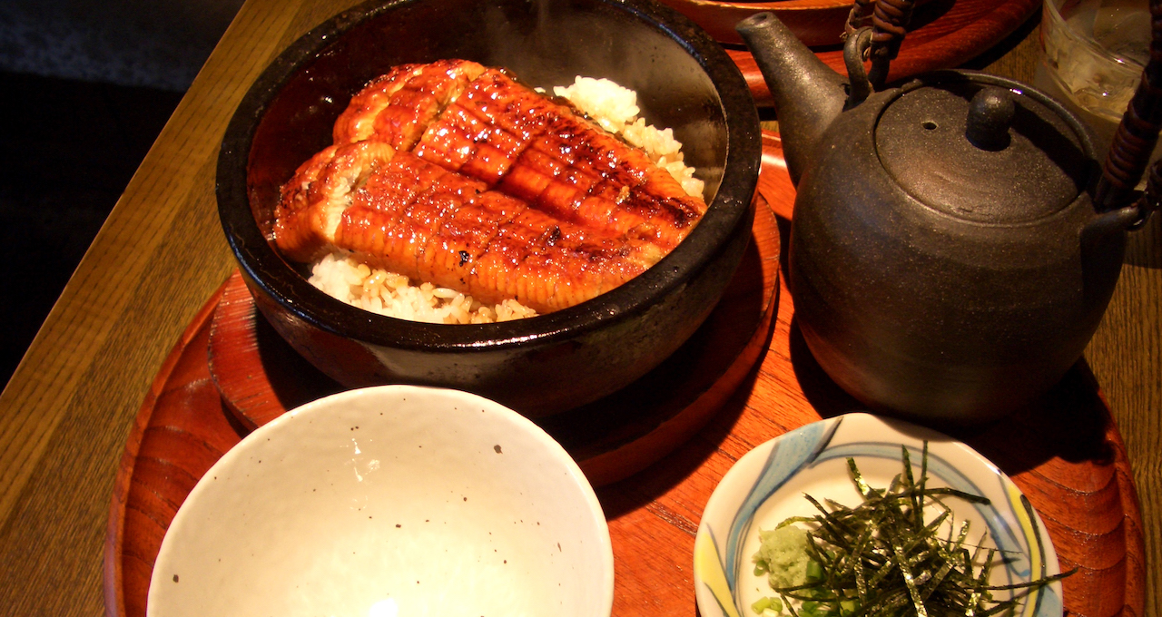 Nagoya style eel on top of rice