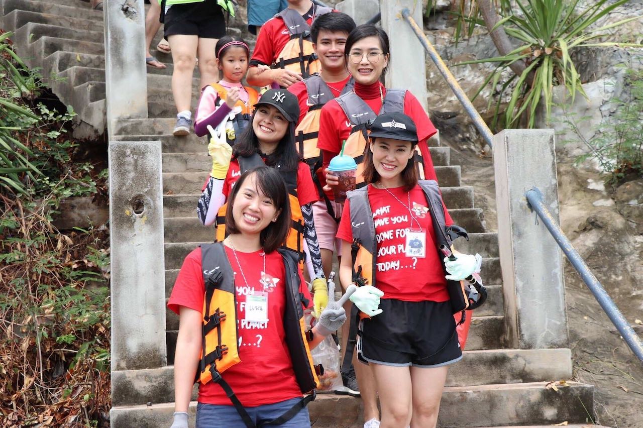 Red Planet Hotels staff on stairs
