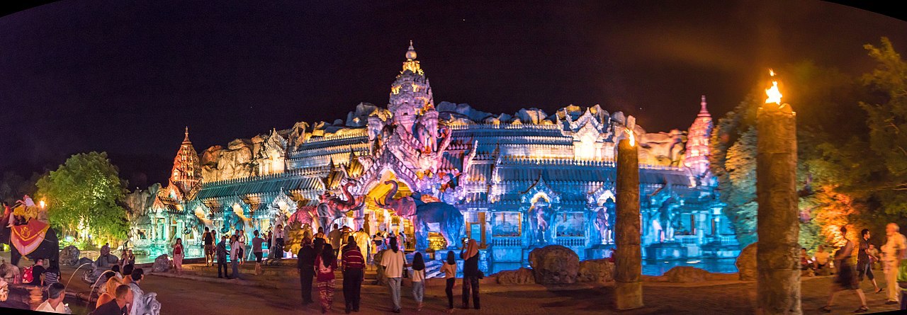 Outside Phuket FantaSea at night