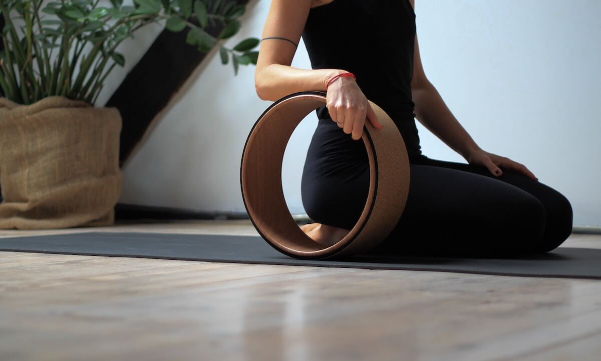 Woman sitting down on the floor