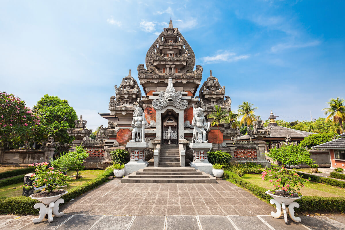 Traditional stone temple in Taman Mini Indonesia