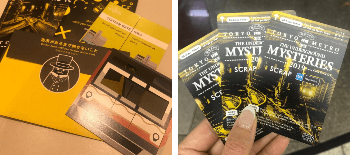 Tokyo metro underground mysteries tickets