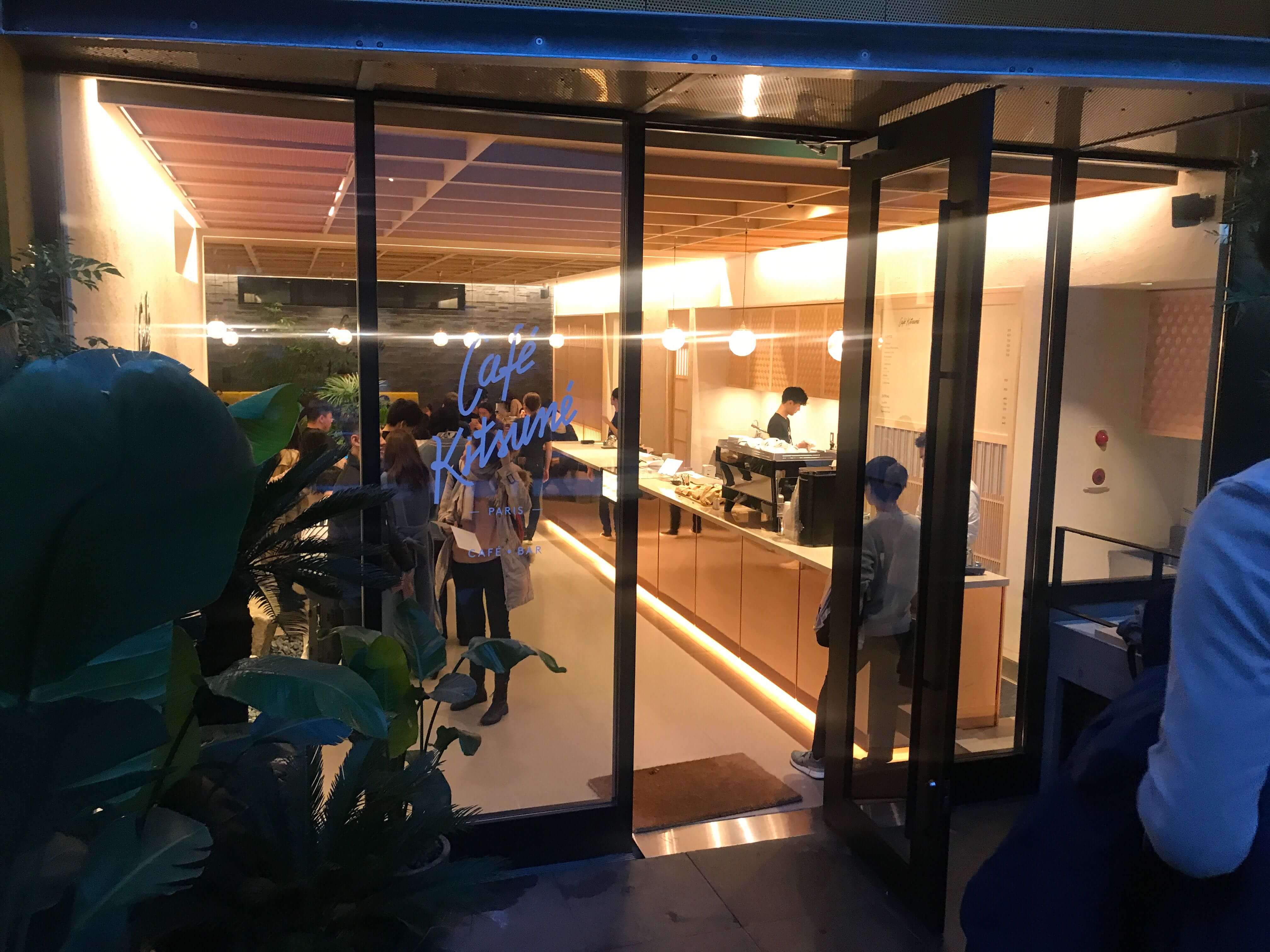 Outside Cafe Kitsuné in Tokyo