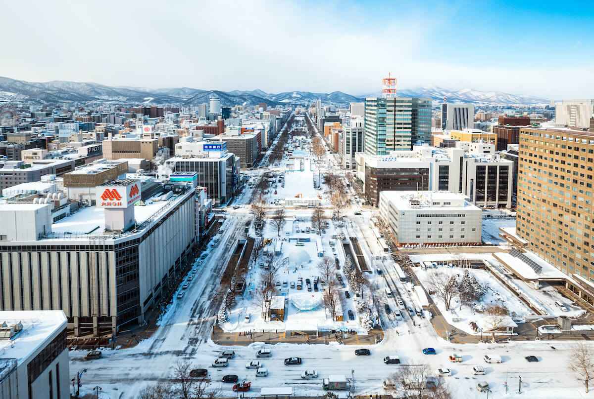 Sapporo Odori Park in the winter
