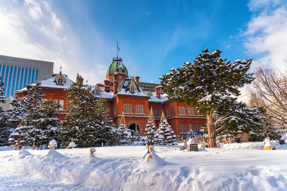 Hokkaido Government building in winter
