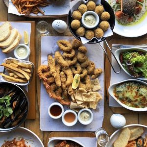 food in the brewery at the palace